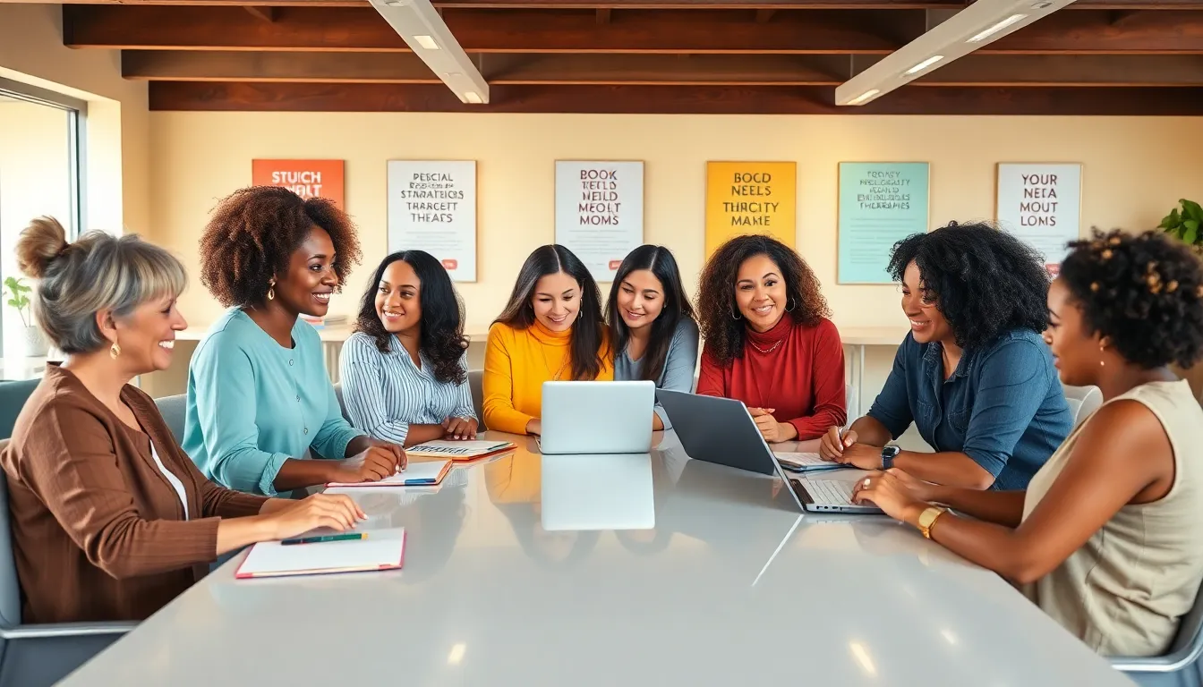 special needs moms in a collaborative meeting.